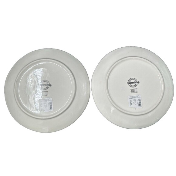 Southern Living Christmas Santa Stoneware Salad Plates Set of 2 New with Tags - Picture 8 of 8